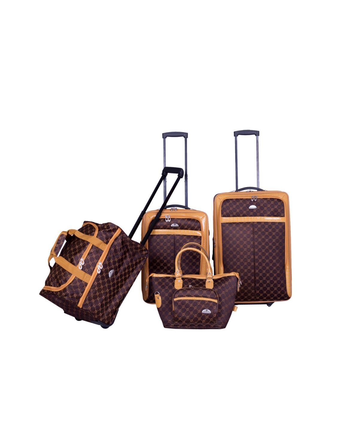 American Flyer Signature 4 Piece Luggage Set - Dark Brown