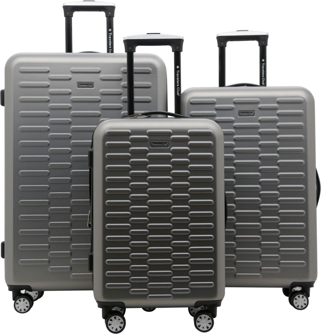 Travelers Club 3-Pc. Shannon Spinner Expandable Luggage Set - Sharkskin