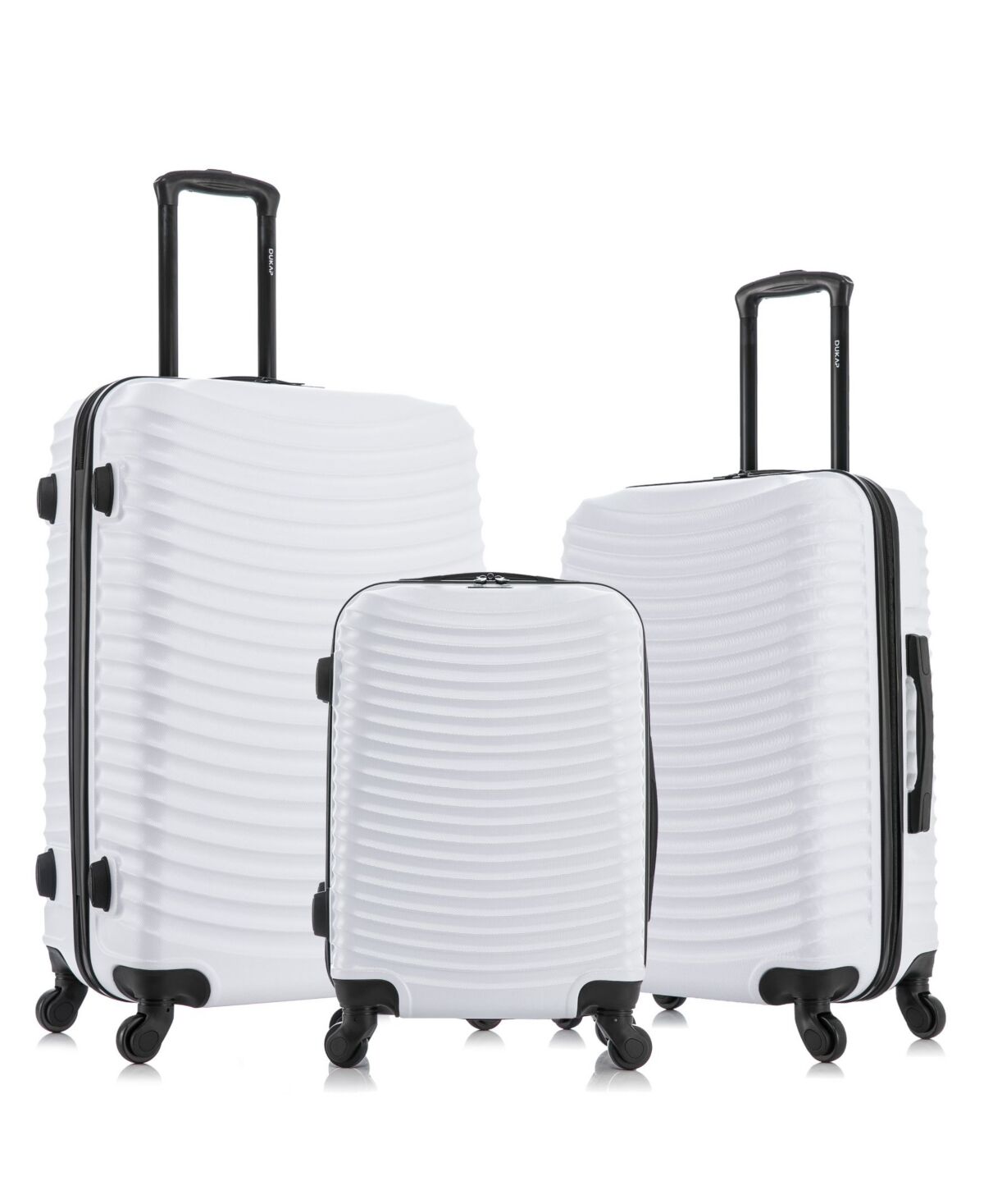 Dukap InUSA Adly Lightweight Hardside Spinner Luggage Set, 3 piece - White