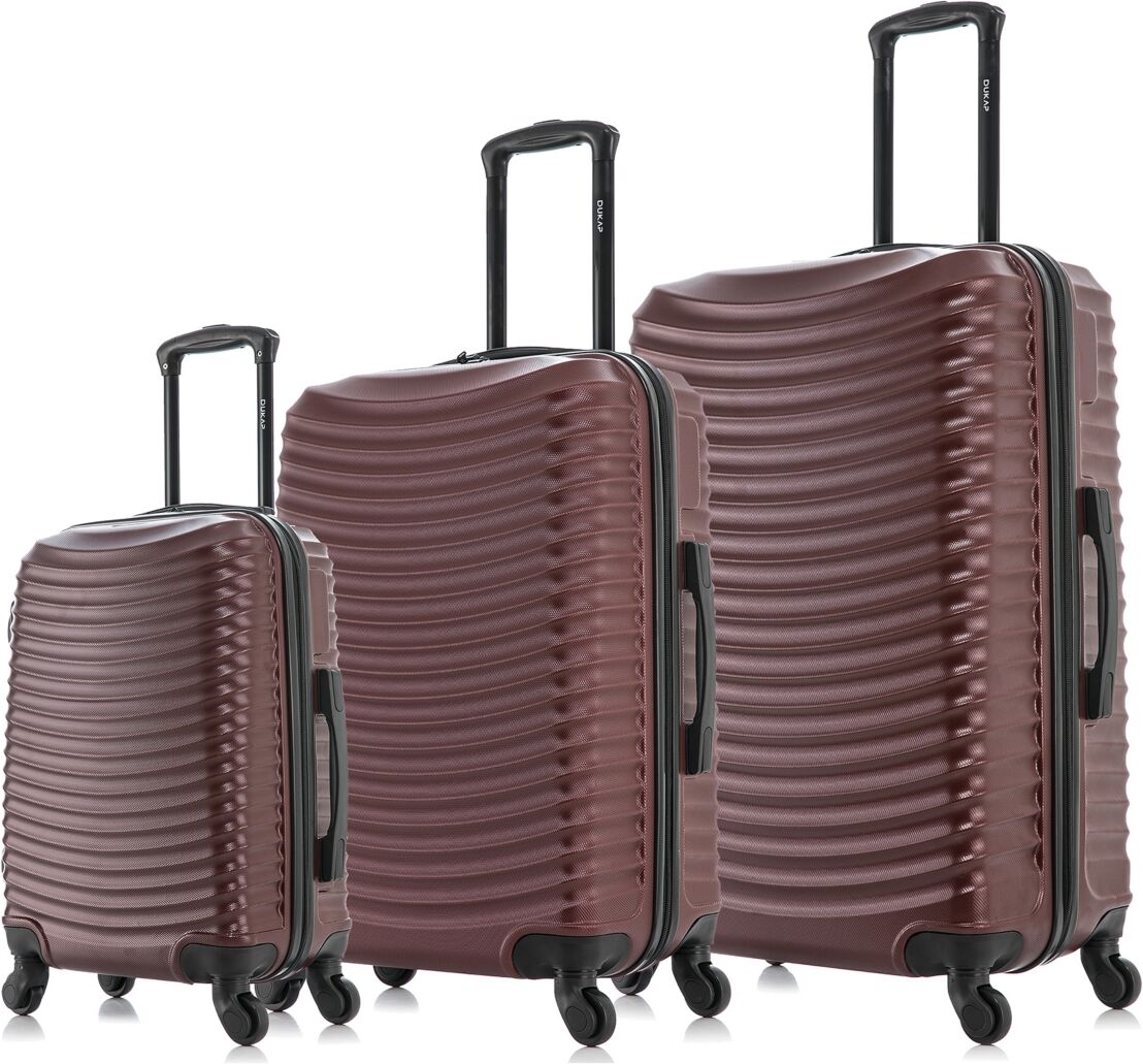 Dukap InUSA Adly Lightweight Hardside Spinner Luggage Set, 3 piece - Pastel Pur