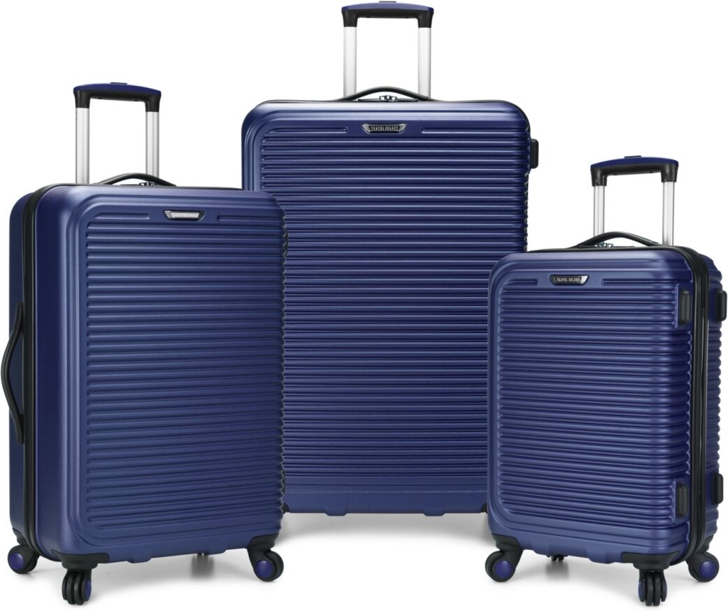 Travel Select Savannah 3-Pc. Hardside Luggage Set, Created for Macy's - Navy