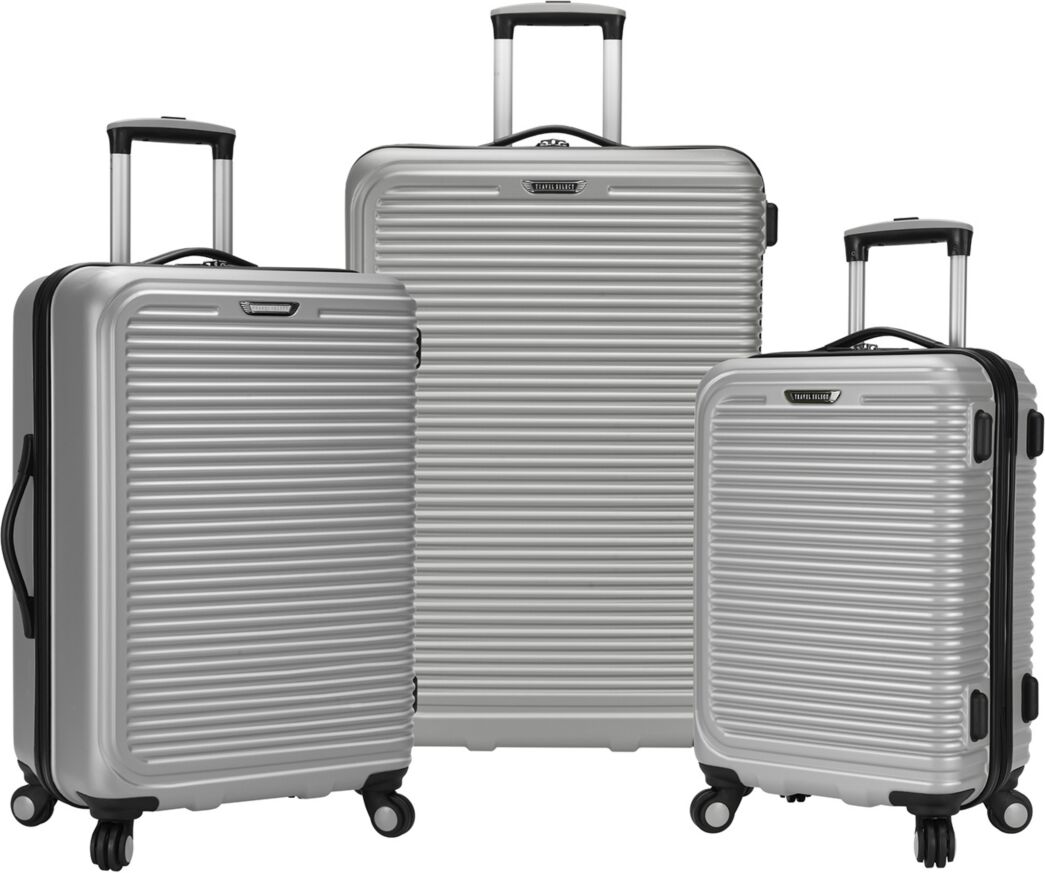 Travel Select Savannah 3-Pc. Hardside Luggage Set, Created for Macy's - Silver