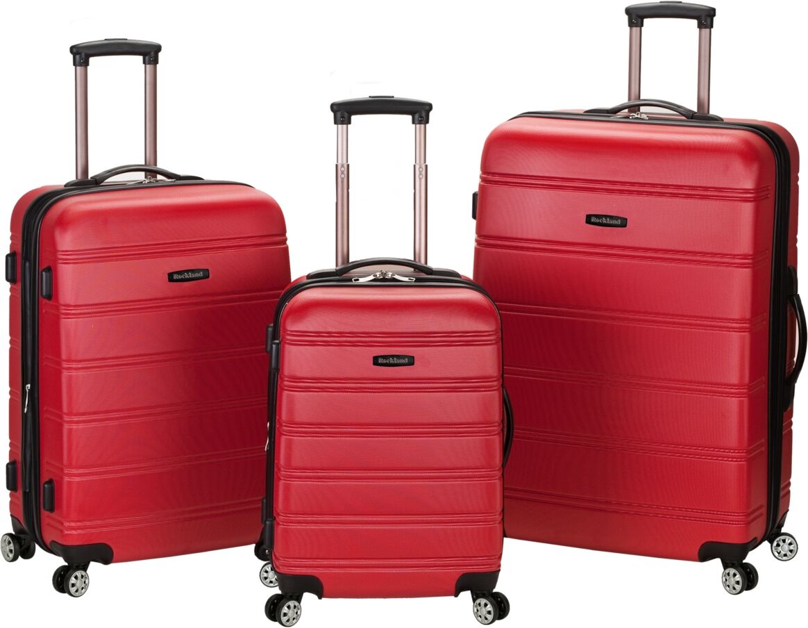 Rockland Melbourne 3-Pc. Hardside Luggage Set - Red