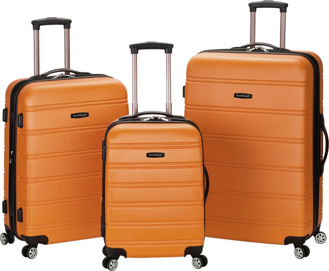 Rockland Melbourne 3-Pc. Hardside Luggage Set - Orange