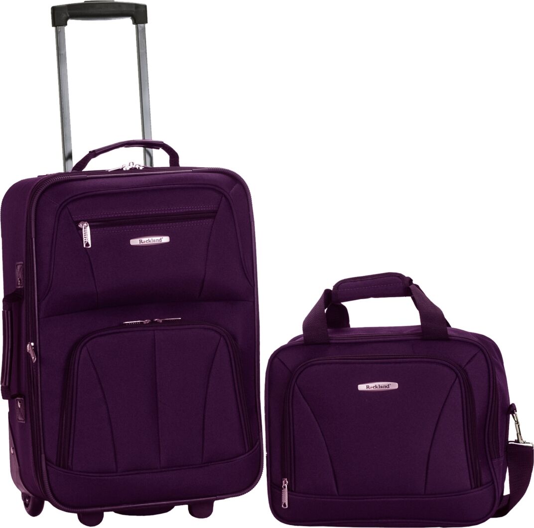 Rockland 2-Pc. Pattern Softside Luggage Set - Purple