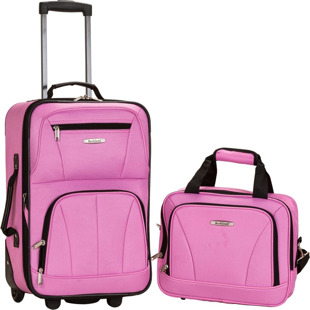 Rockland 2-Pc. Pattern Softside Luggage Set - Pink