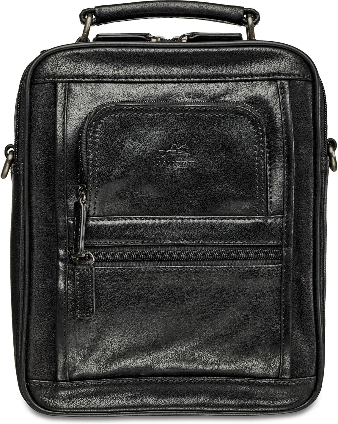 Mancini Arizona Collection Unisex Double Compartment Bag - Black