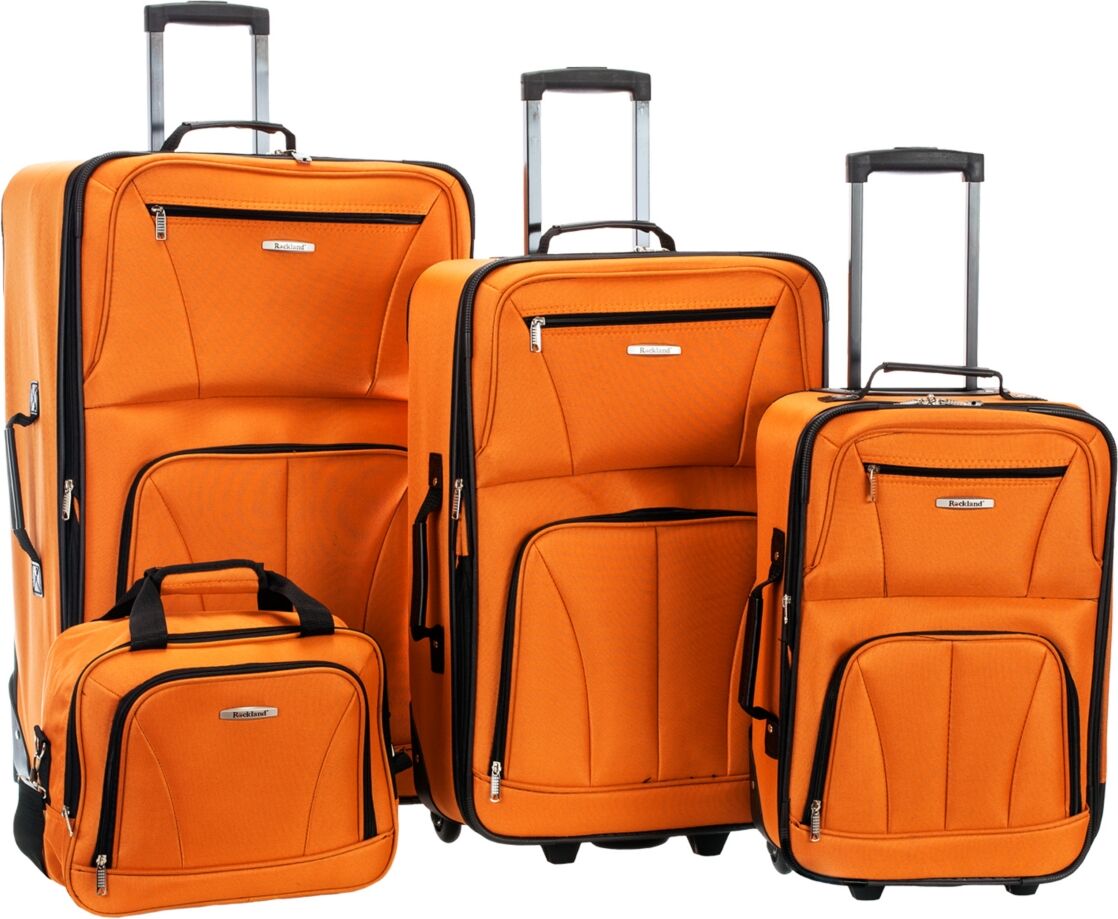 Rockland 4-Pc. Softside Luggage Set - Orange