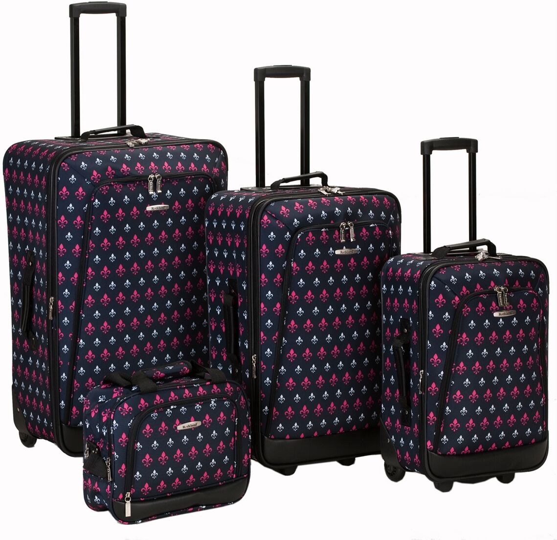 Rockland 4-Pc. Softside Luggage Set - Fleur de Lis