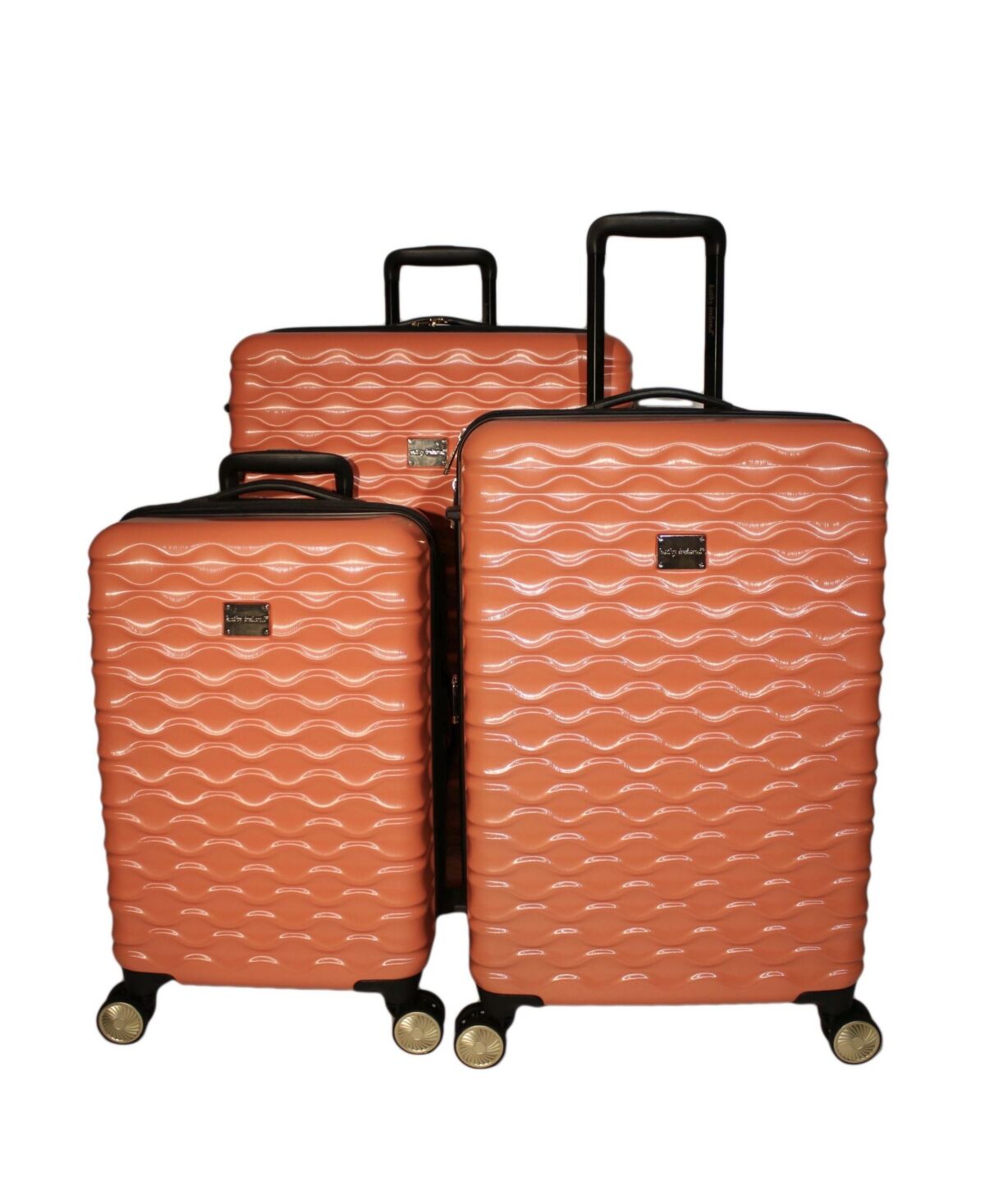 Kathy Ireland Maisy 3 Piece Hardside Luggage Set - Coral