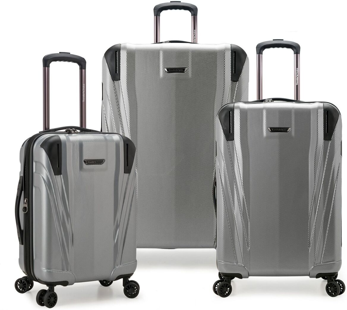 Traveler's Choice Valley Glen Hardside 3 Piece Luggage Set - Silver-Tone