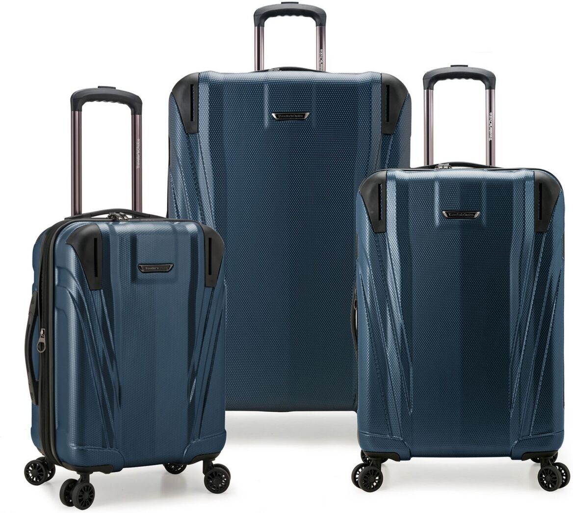 Traveler's Choice Valley Glen Hardside 3 Piece Luggage Set - Navy