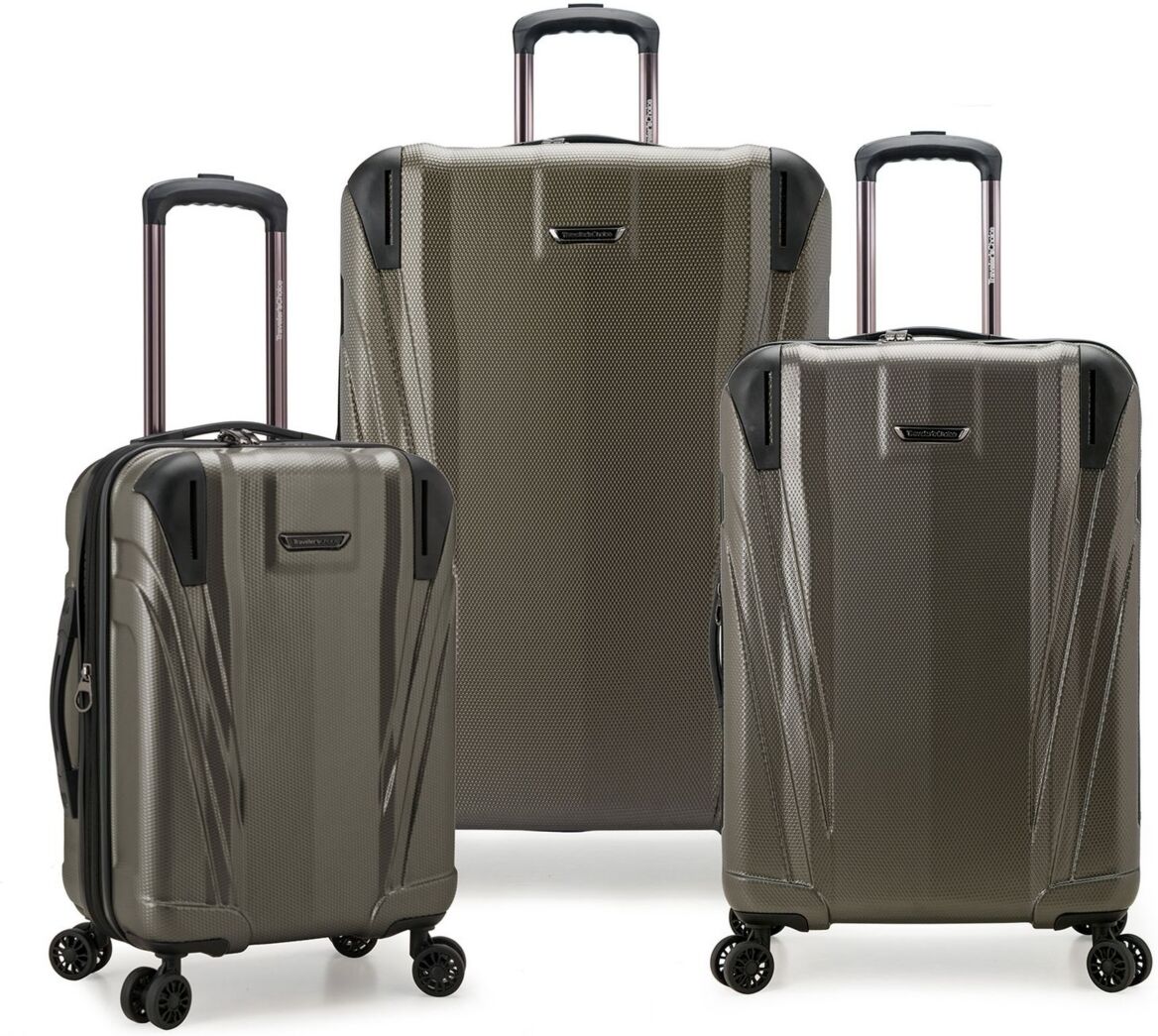 Traveler's Choice Valley Glen Hardside 3 Piece Luggage Set - Gray