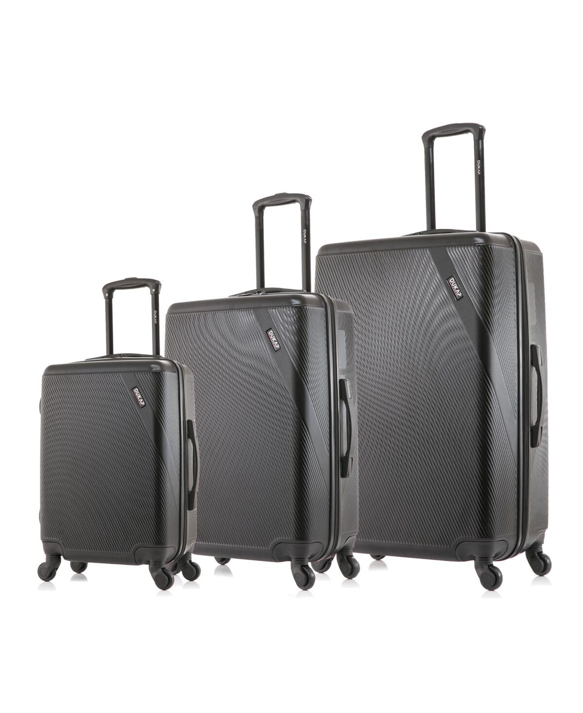 Dukap InUSA Discovery Lightweight Hardside Spinner Luggage Set, 3 piece - Black