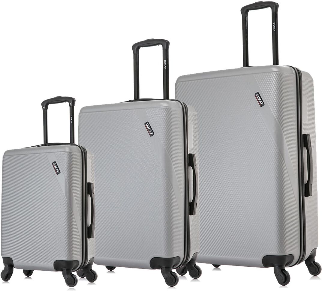 Dukap InUSA Discovery Lightweight Hardside Spinner Luggage Set, 3 piece - Silver