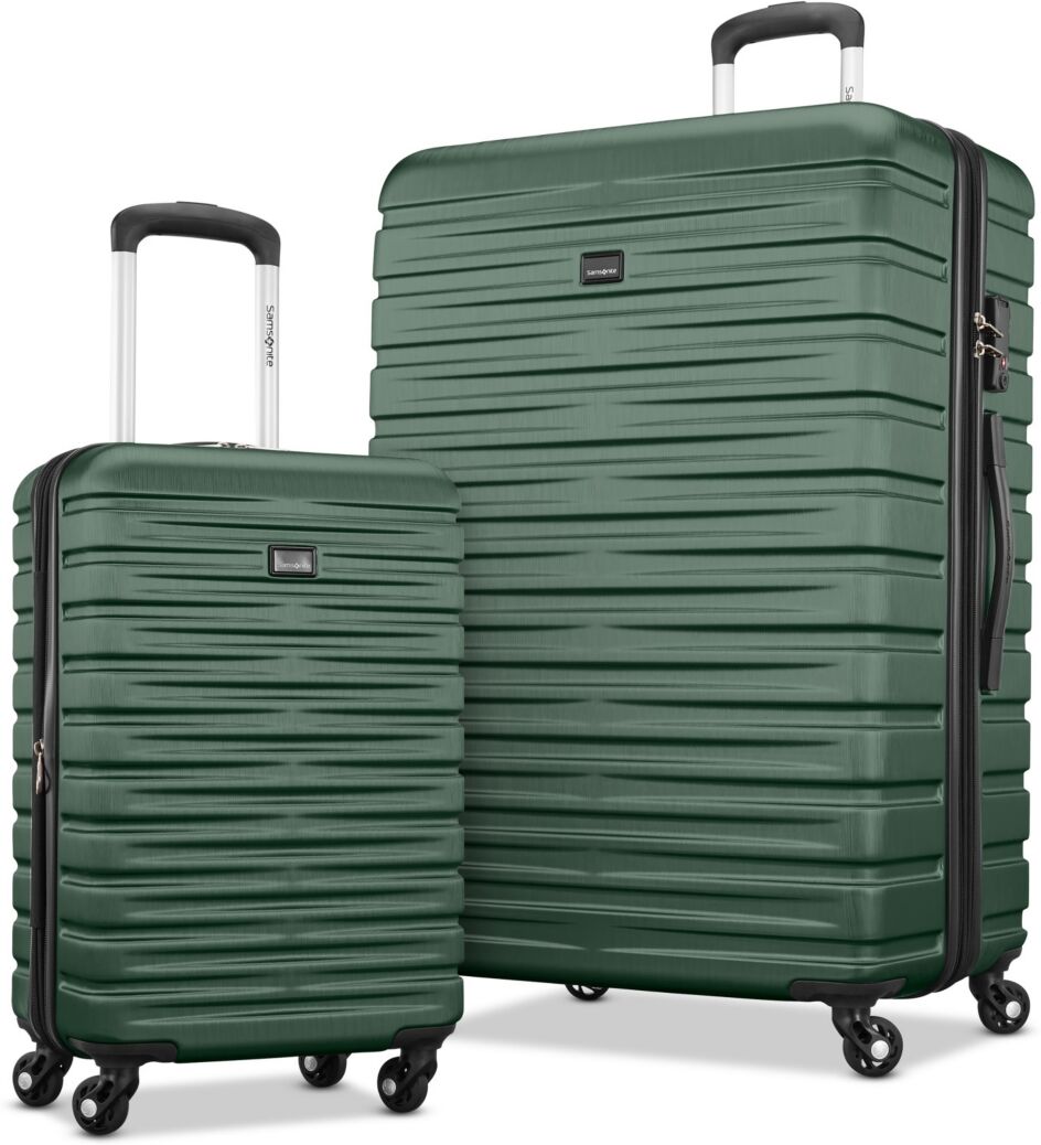 Samsonite Uptempo X Hardside 2 Piece Carry-on and Large Spinner Set - Botanic Green