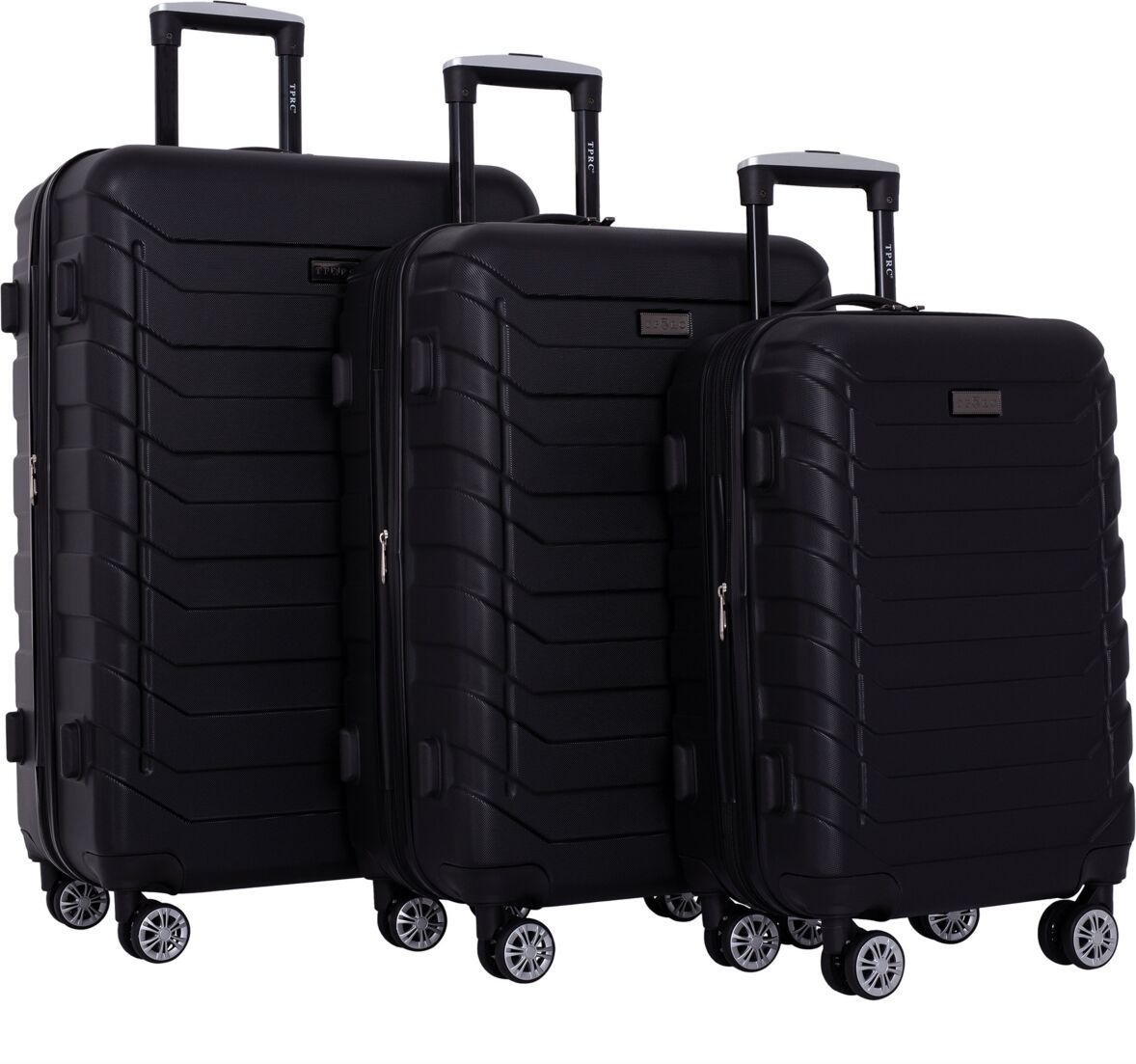 Travelers Club Madison 3-Pc Expandable Spinner Luggage Set - Black