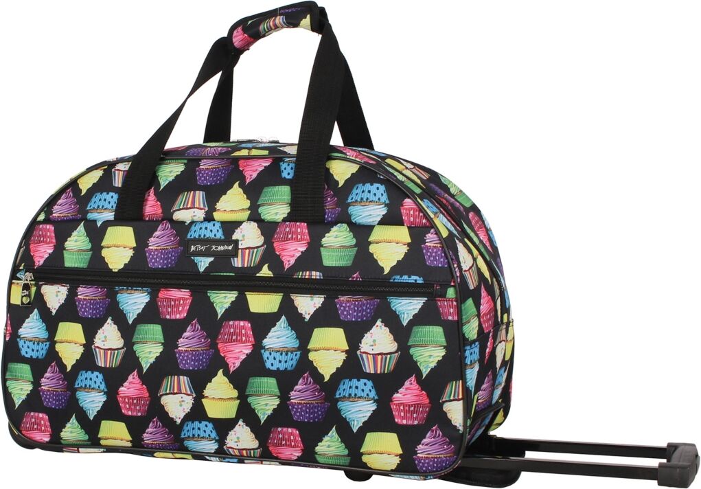 Betsey Johnson Carry-On Softside Rolling Duffel Bag - Cupcake