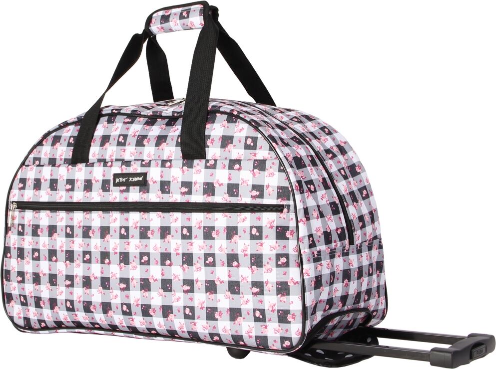 Betsey Johnson Carry-On Softside Rolling Duffel Bag - Gingham Rose