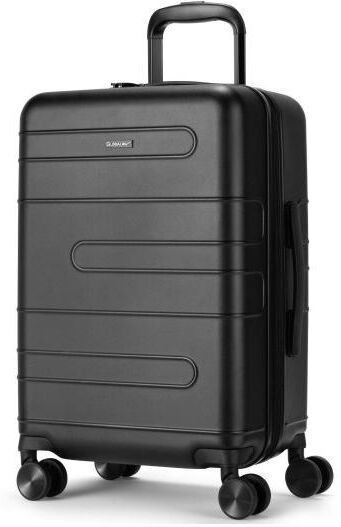 Slickblue 20 Inch Expandable Luggage Hard side Suitcase with Spinner Wheel and Tsa Lock - Black