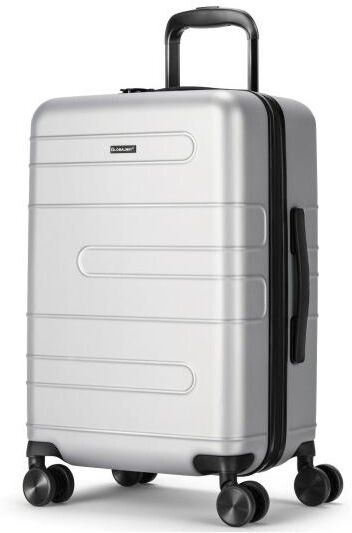 Slickblue 20 Inch Expandable Luggage Hard side Suitcase with Spinner Wheel and Tsa Lock - Silver