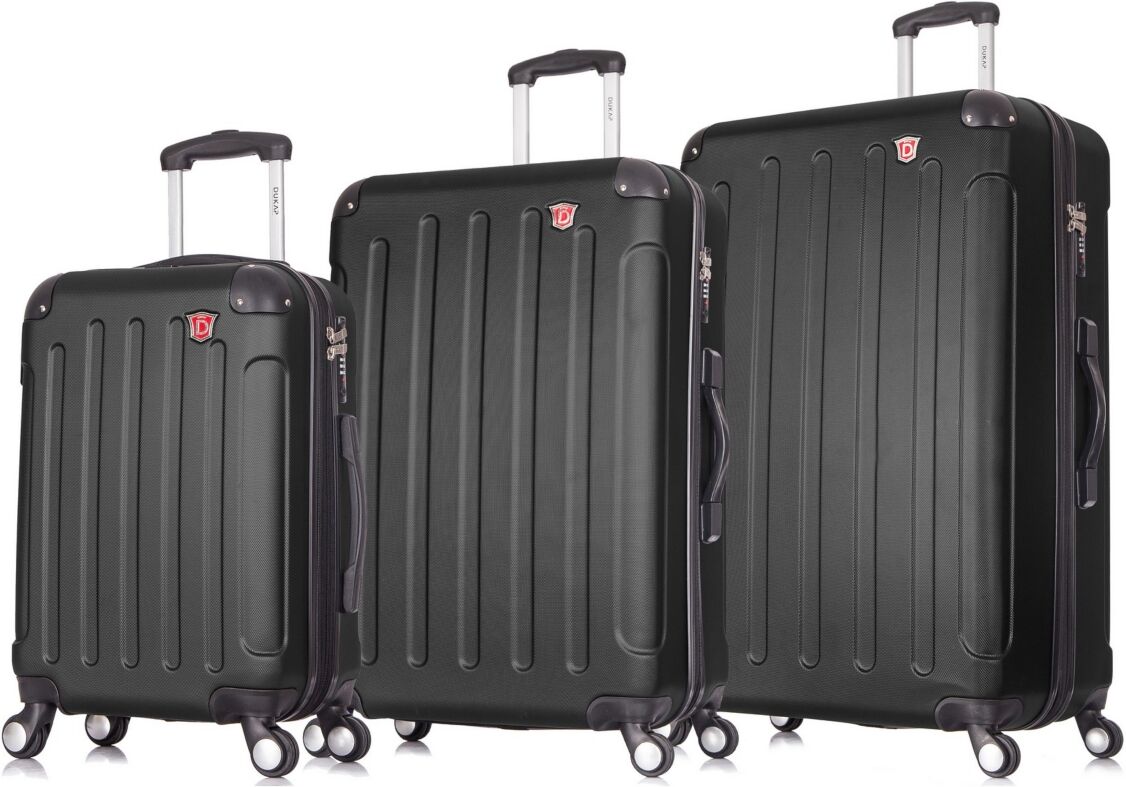 Dukap Intely 3-Pc. Hardside Tech Luggage Set - Black