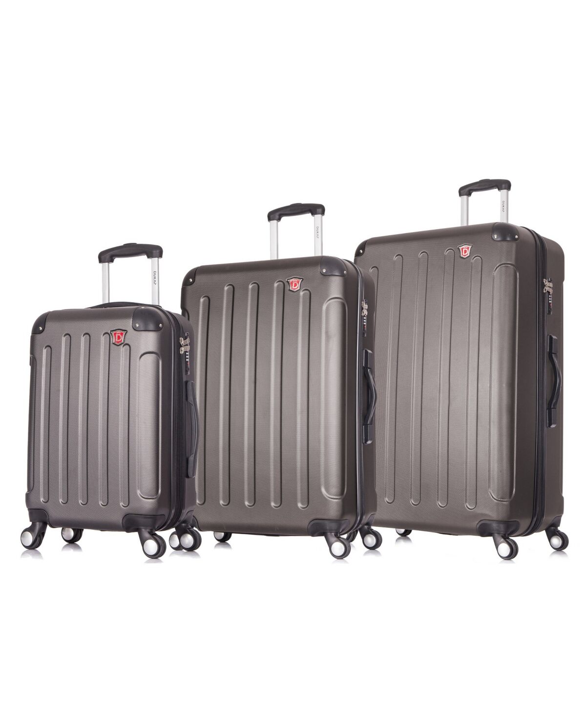 Dukap Intely 3-Pc. Hardside Tech Luggage Set - Grey