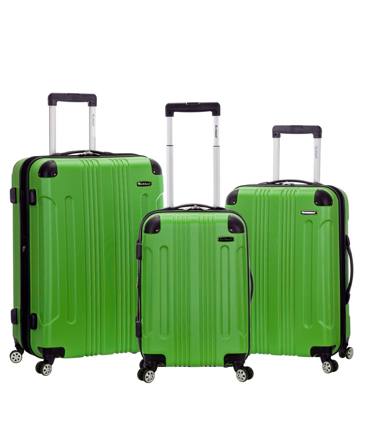 Rockland Sonic 3-Pc. Hardside Luggage Set - Green