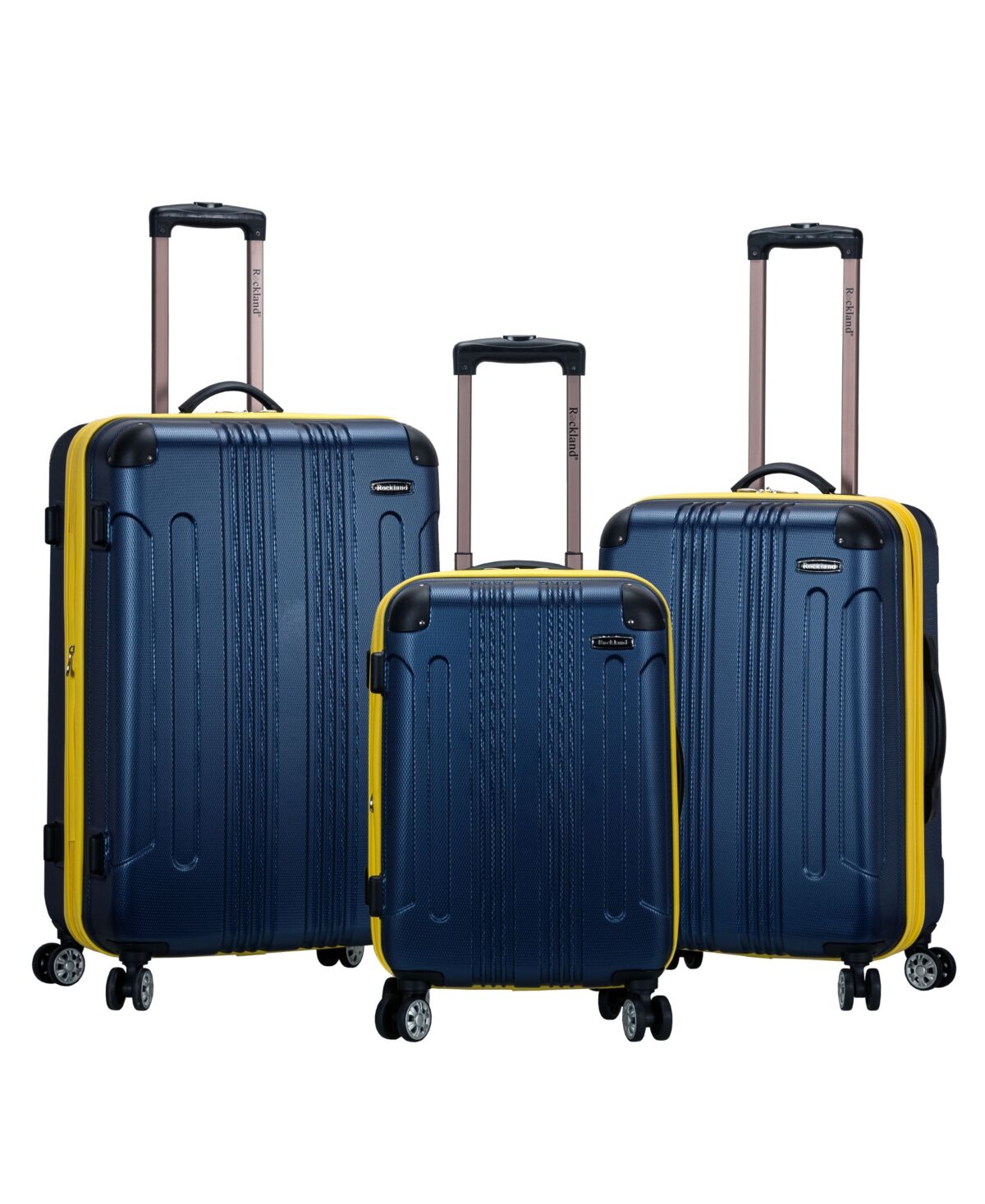 Rockland Sonic 3-Pc. Hardside Luggage Set - Navy