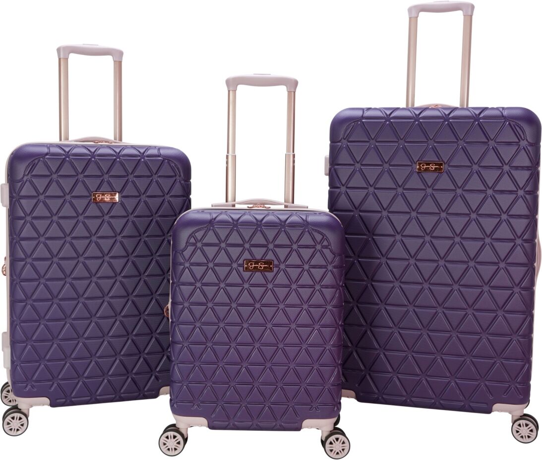 Jessica Simpson Dreamer 3 Piece Hardside Luggage Set - Grape