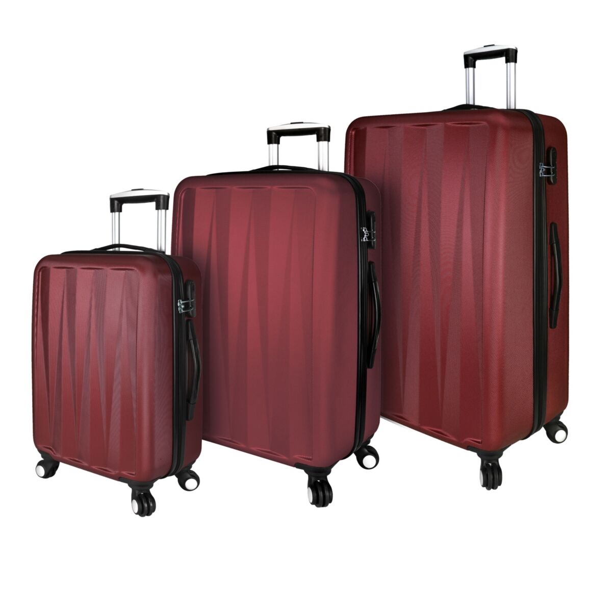 Elite Luggage Verdugo 3-Pc. Hardside Luggage Spinner Set - Dark Red
