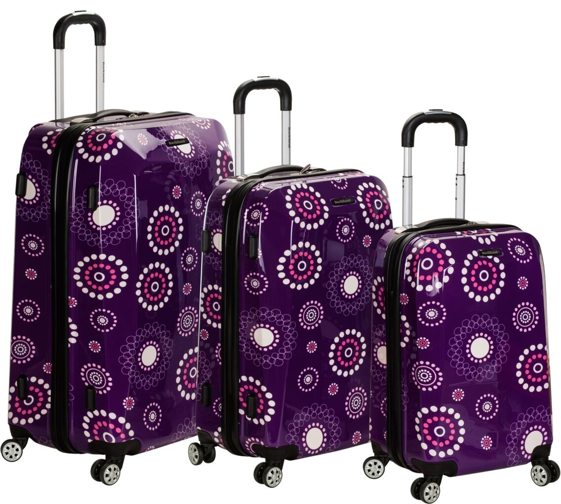 Rockland 3-Pc. Hardside Luggage Set - Purple