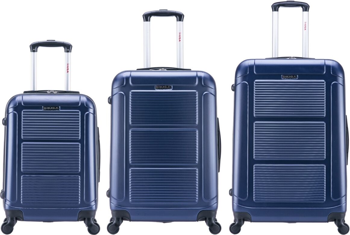 InUSA Pilot 3-Pc. Lightweight Hardside Spinner Luggage Set - Navy Blue