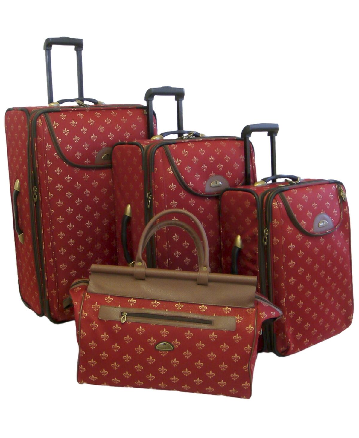 American Flyer Lyon 4 Piece Luggage Set - Red