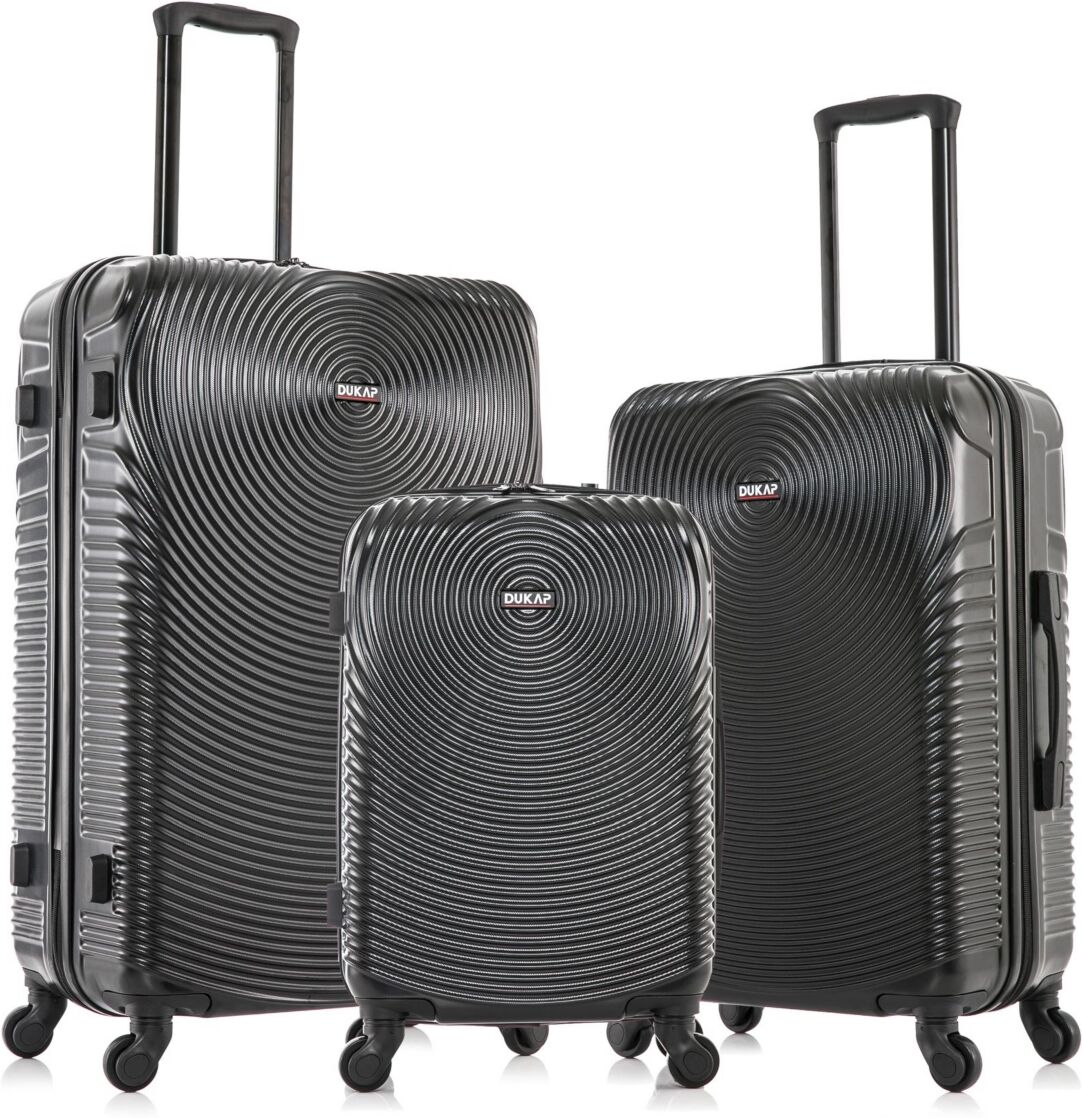 Dukap InUSA Inception Lightweight Hardside Spinner Luggage Set, 3 piece - Black