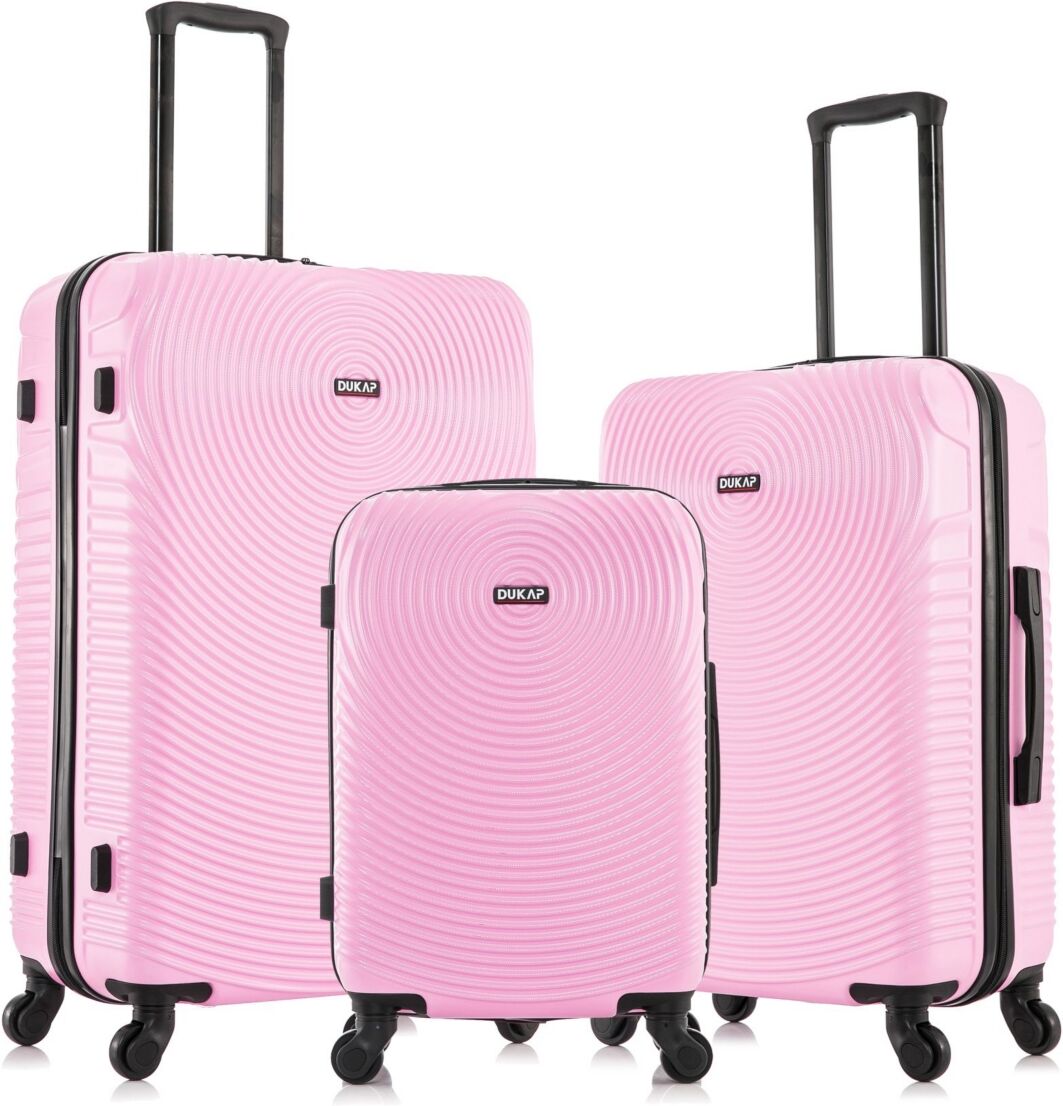 Dukap InUSA Inception Lightweight Hardside Spinner Luggage Set, 3 piece - Pink