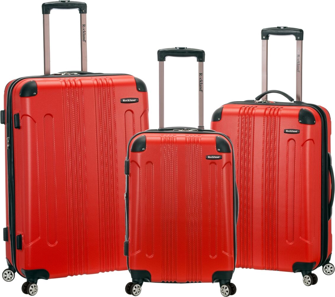 Rockland Sonic 3-Pc. Hardside Luggage Set - Red