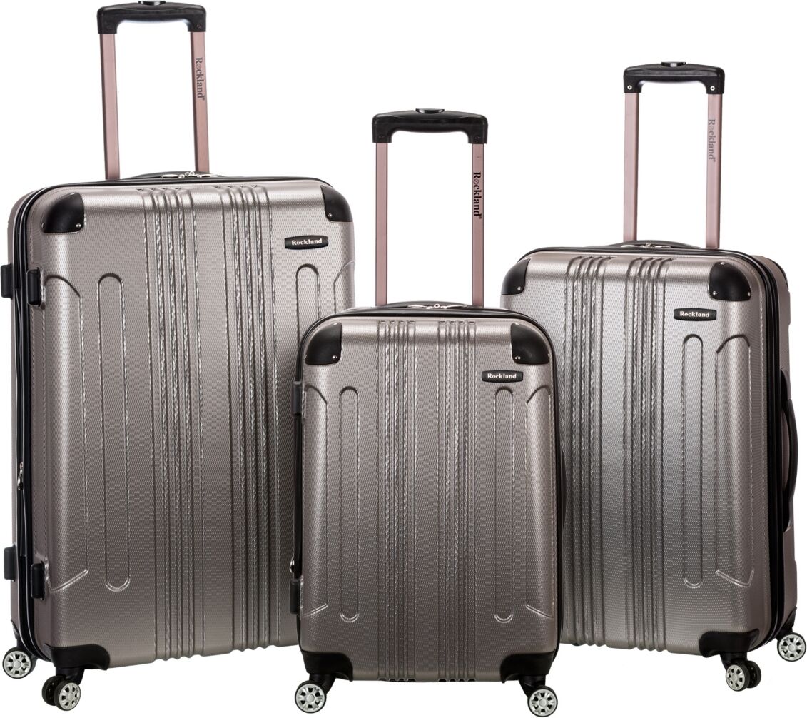 Rockland Sonic 3-Pc. Hardside Luggage Set - Silver