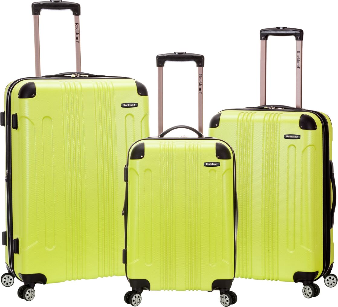 Rockland Sonic 3-Pc. Hardside Luggage Set - Lime