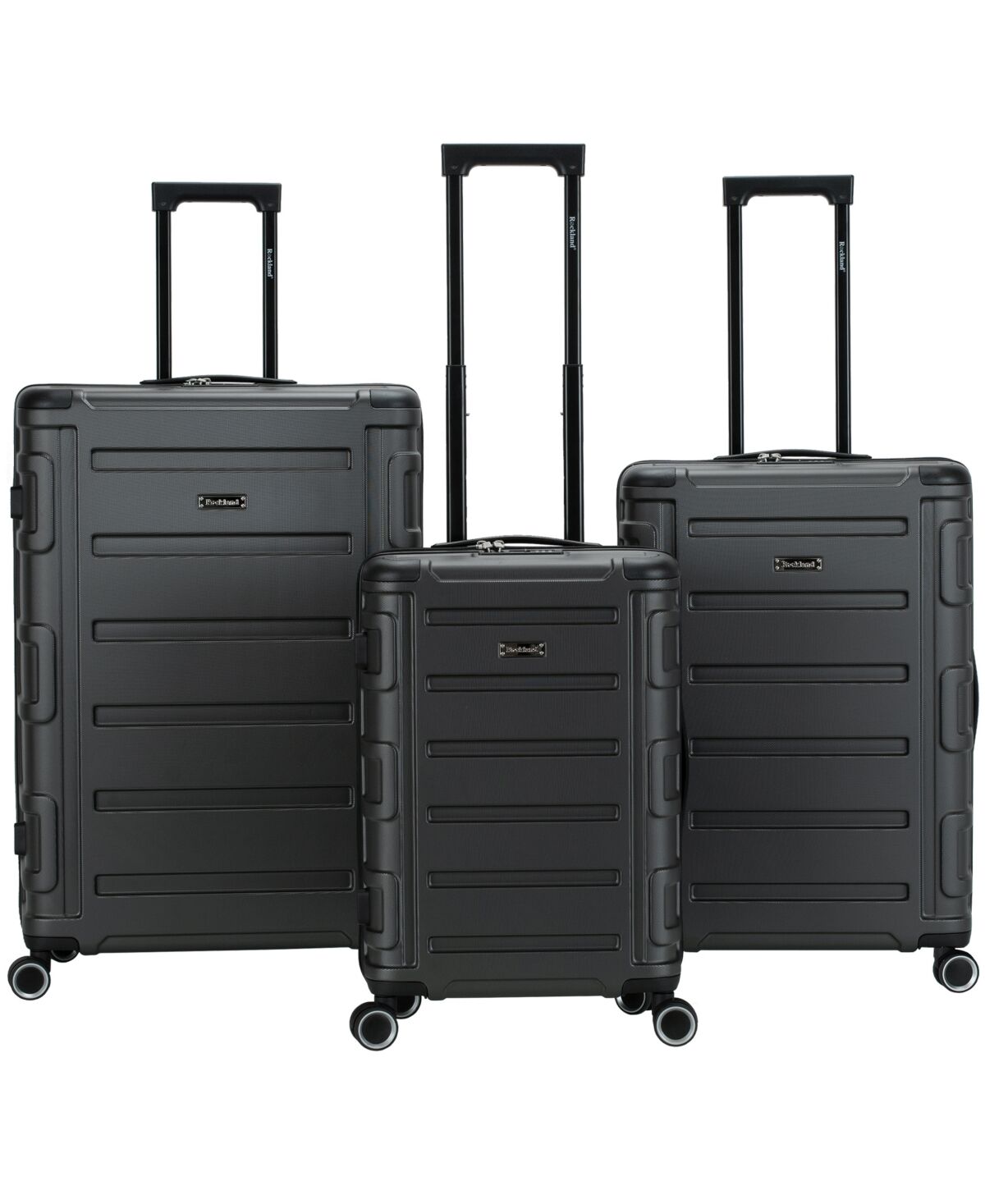 Rockland Boston 3pc Hardside Luggage Set - Grey