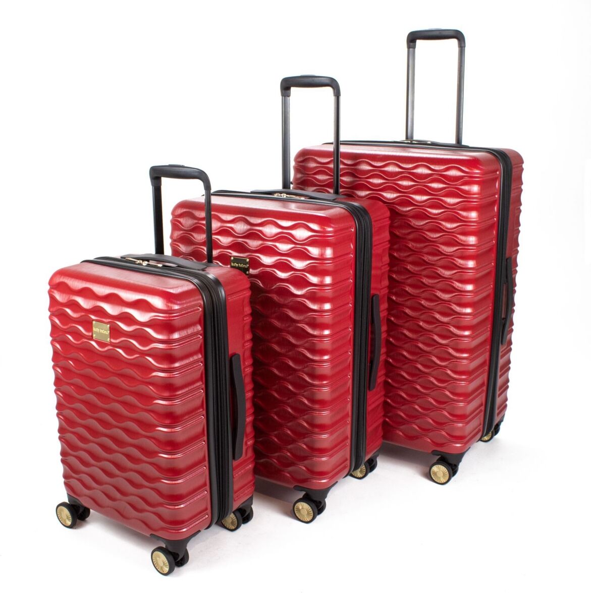 Kathy Ireland Maisy Hardside Luggage Set, 3 Piece - Red