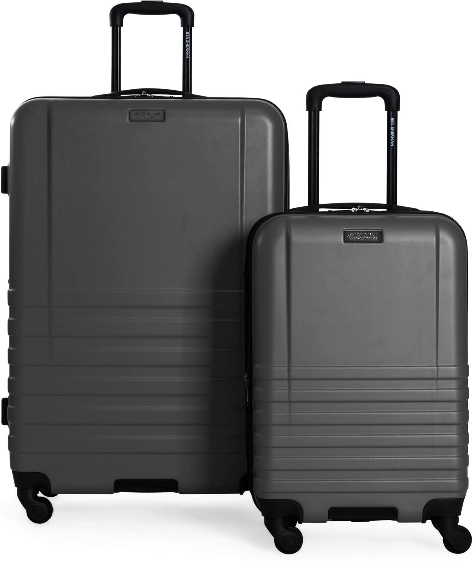 Ben Sherman Hereford 2-Piece Lightweight Hardside Expandable Spinner Luggage Set - Gray