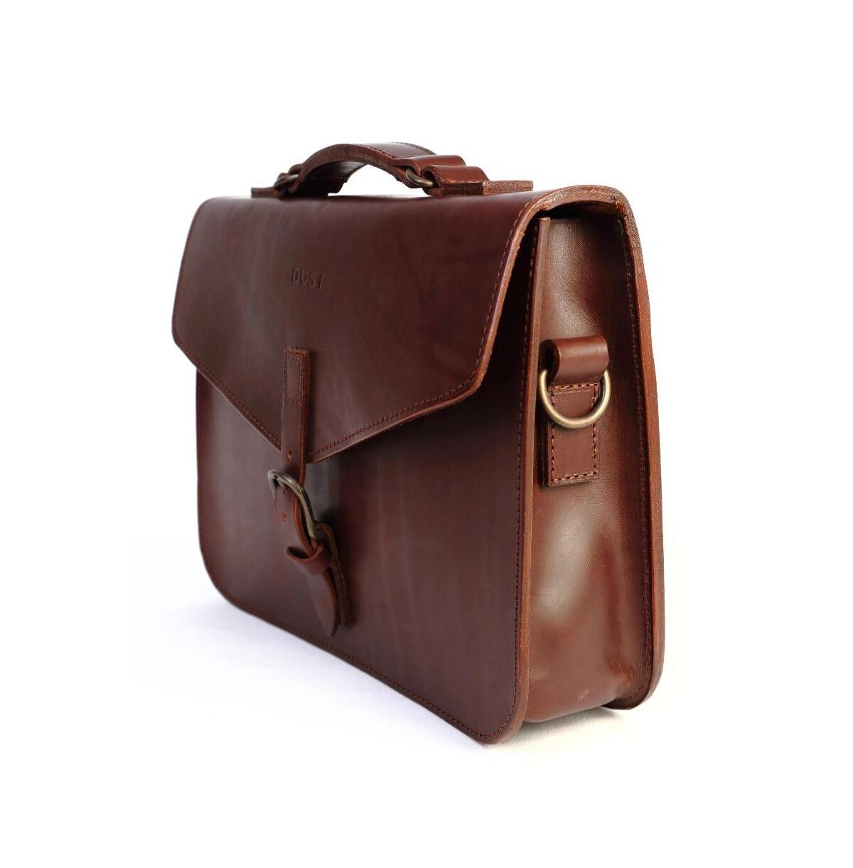 The Dust Company Leather Briefcase - Dark Brown