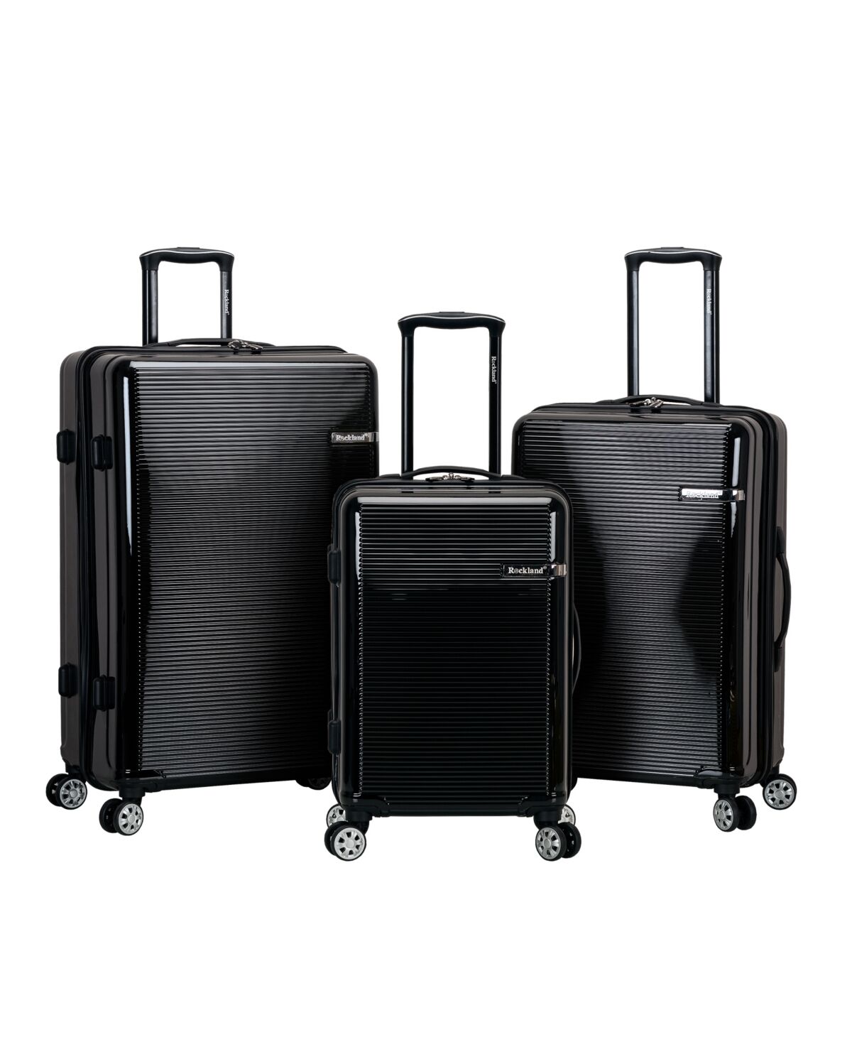 Rockland Horizon 3-Pc. Hardside Luggage Set - Black