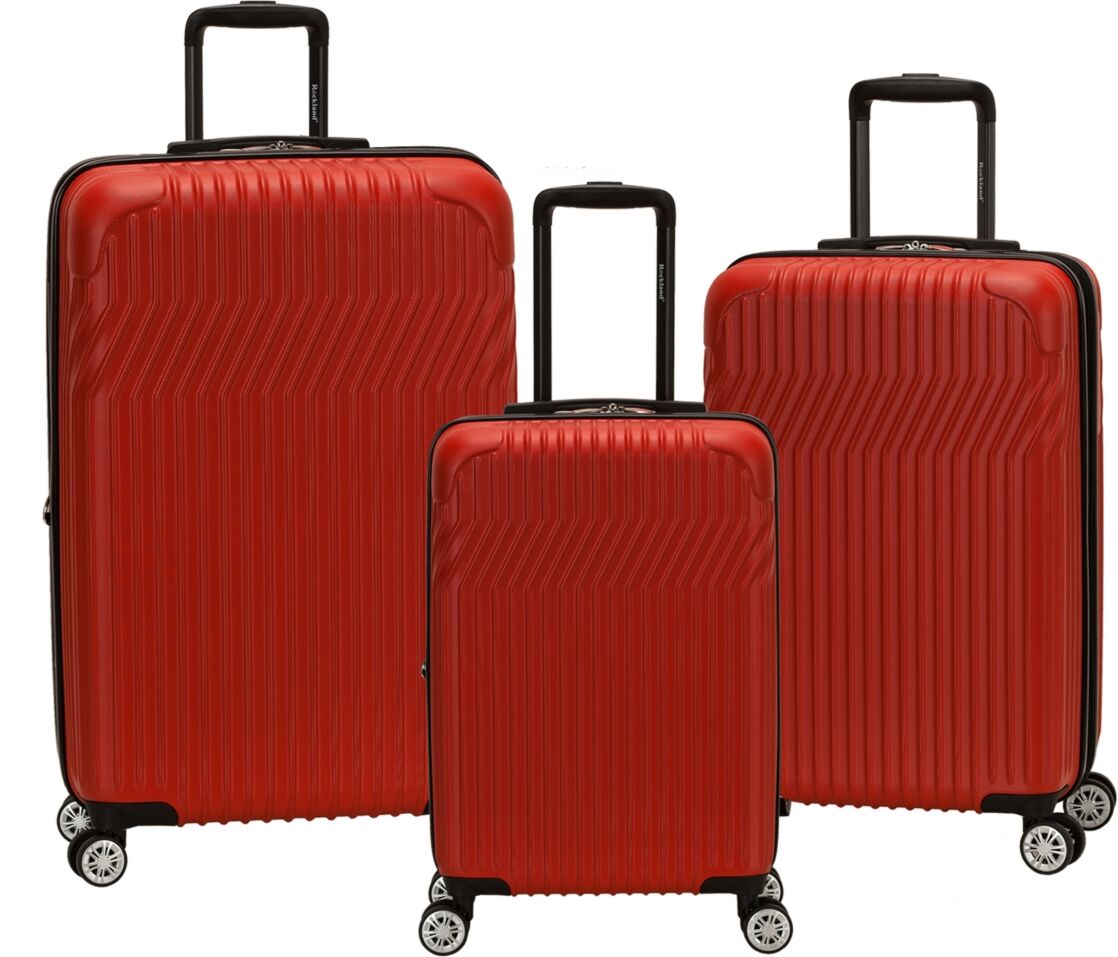 Rockland Pista 3-Pc. Hardside Spinner Luggage Set - Red