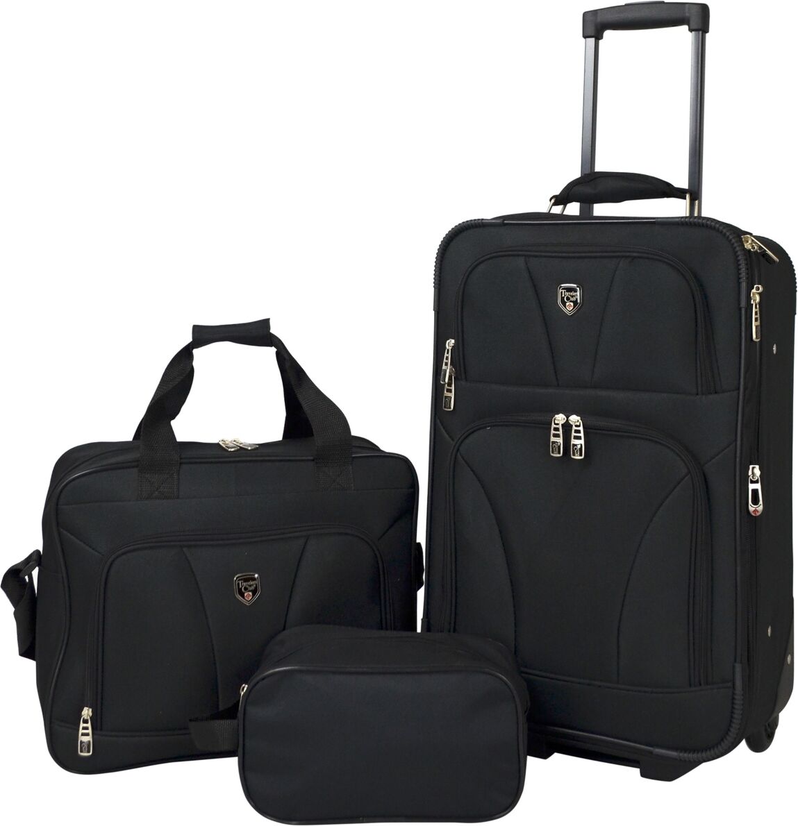 Travelers Club Bowman Eva Expandable Value Luggage and Travel Set, 3 Piece - Black