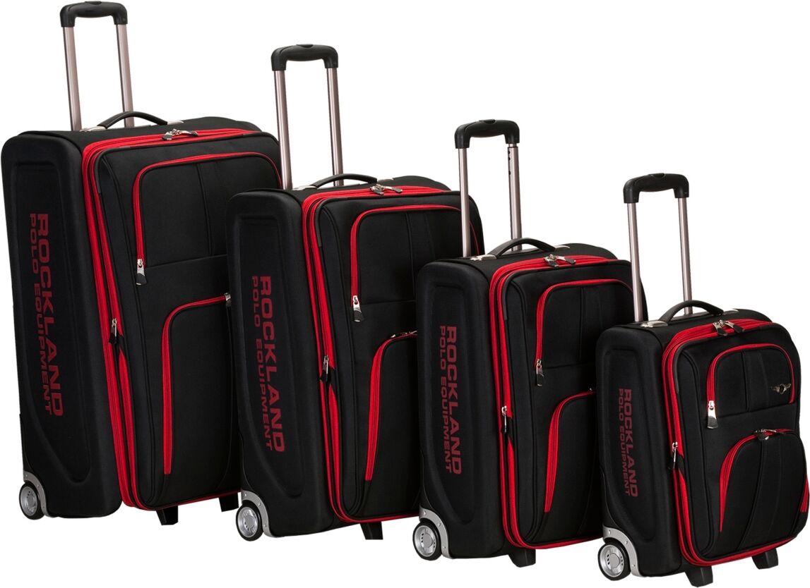 Rockland Varsity Polo 4-Pc. Softside Luggage Set - Black