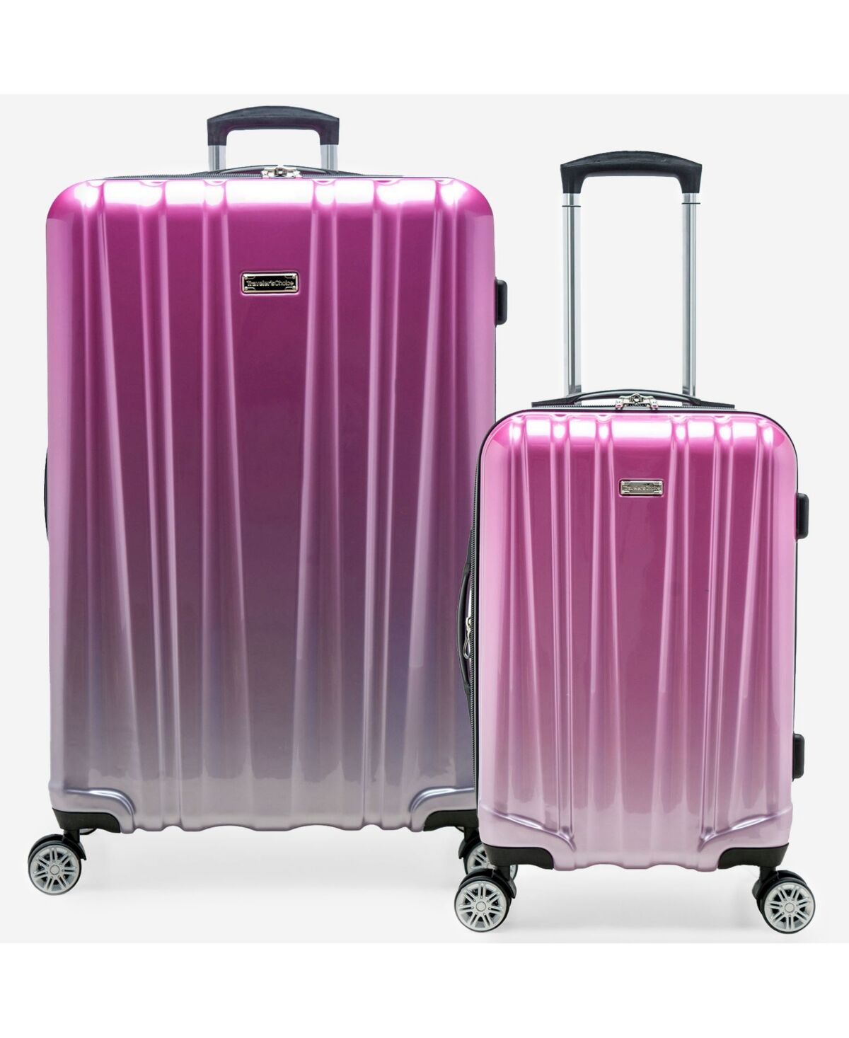 Traveler's Choice Ruma Ii Hardside 2 Piece Luggage Set - Ombre Pink