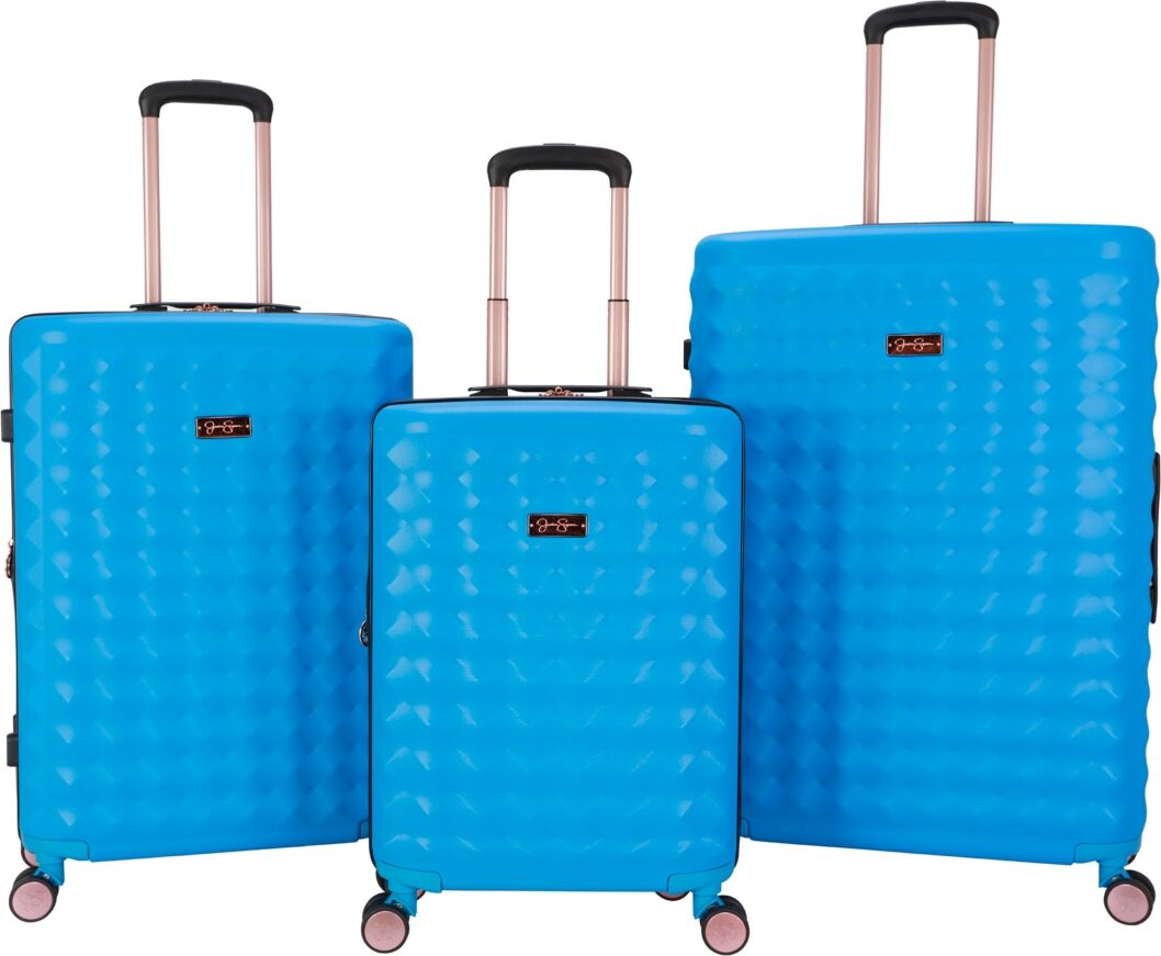 Jessica Simpson Vibrance 3 Piece Hardside Luggage Set - Swedish Blue