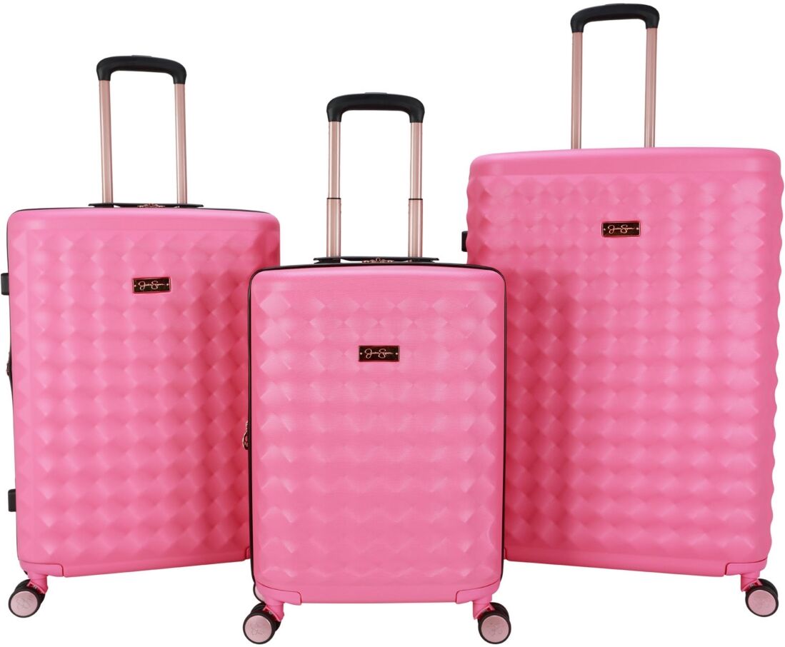 Jessica Simpson Vibrance 3 Piece Hardside Luggage Set - Pink